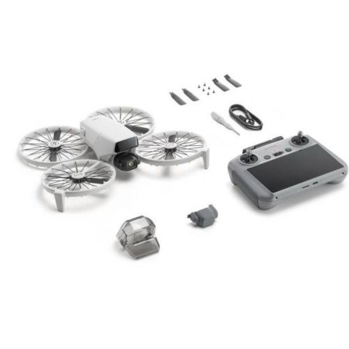 DJI Drone Flip με κάμερα 48 MPx 100 fps με τηλεχειριστήριο DJI RC2, ανοιχτό γκρι EU (CP.FP.00000180.01)