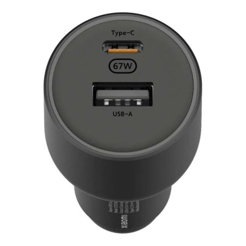 Xiaomi Mi Car Charger 67W USB-A + Type-C Μαύρο EU BHR6814GL