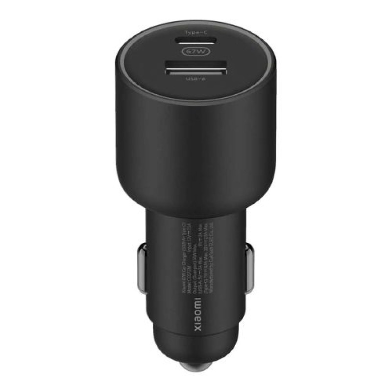 Xiaomi Mi Car Charger 67W USB-A + Type-C Μαύρο EU BHR6814GL