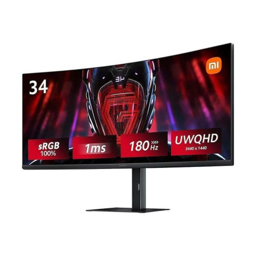 Οθόνη Xiaomi G34WQI - 34 ιντσών, WQHD Ultrawide - Curved Gaming Black EU ELA5454EU - ONLY BOX DAMAGE