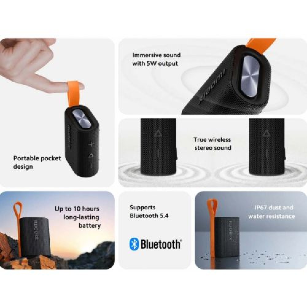 Xiaomi Mi Sound Pocket 5W Φορητό εξωτερικό ηχείο Bluetooth Μαύρο EU QBH4269GL