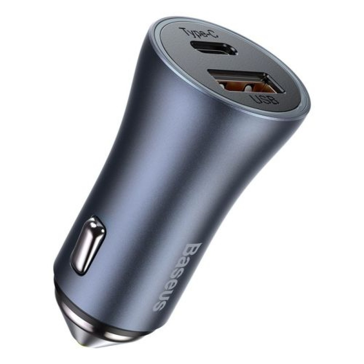 Baseus Car Charger Golden Contactor Pro Dual Quick Charger U+C Power Delivery 3.0 Quick Charge 4, SCP FCP AFC 40W Dark Grey (CCJD-0G)