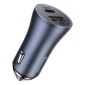 Baseus Car Charger Golden Contactor Pro Dual Quick Charger U+C Power Delivery 3.0 Quick Charge 4, SCP FCP AFC 40W Dark Grey (CCJD-0G)