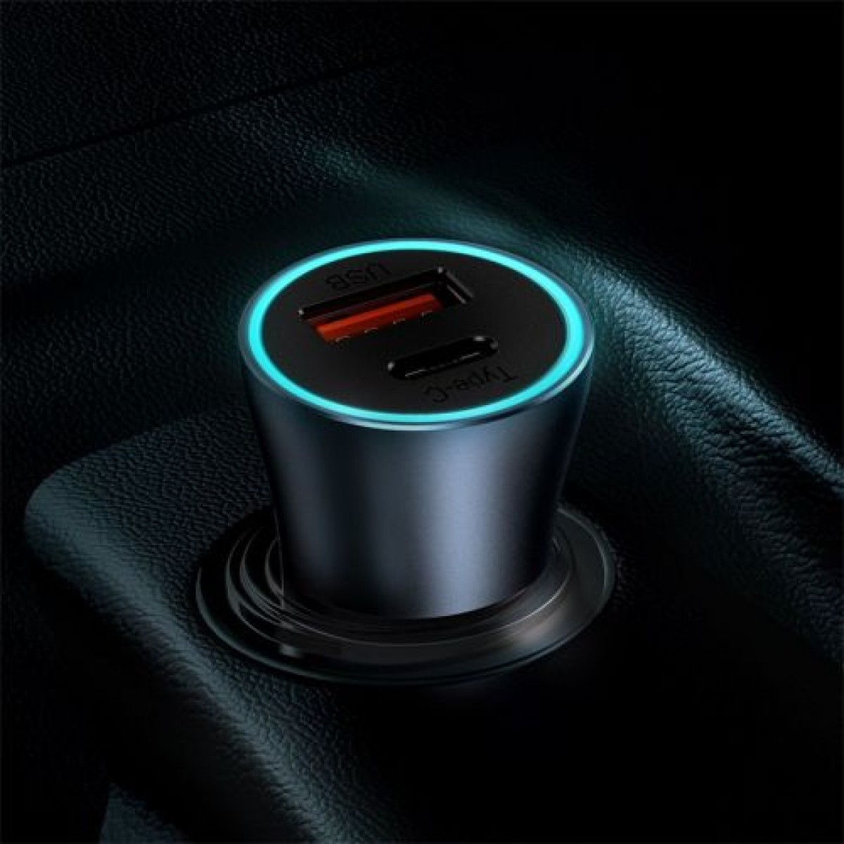 Baseus Car Charger Golden Contactor Pro Dual Quick Charger U+C Power Delivery 3.0 Quick Charge 4, SCP FCP AFC 40W Dark Grey (CCJD-0G)