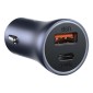 Baseus Car Charger Golden Contactor Pro Dual Quick Charger U+C, PD 3.0, QC 4+, SCP FCP AFC (με καλώδιο USB - Type C 1m) Γκρι (TZCCJD-0G)
