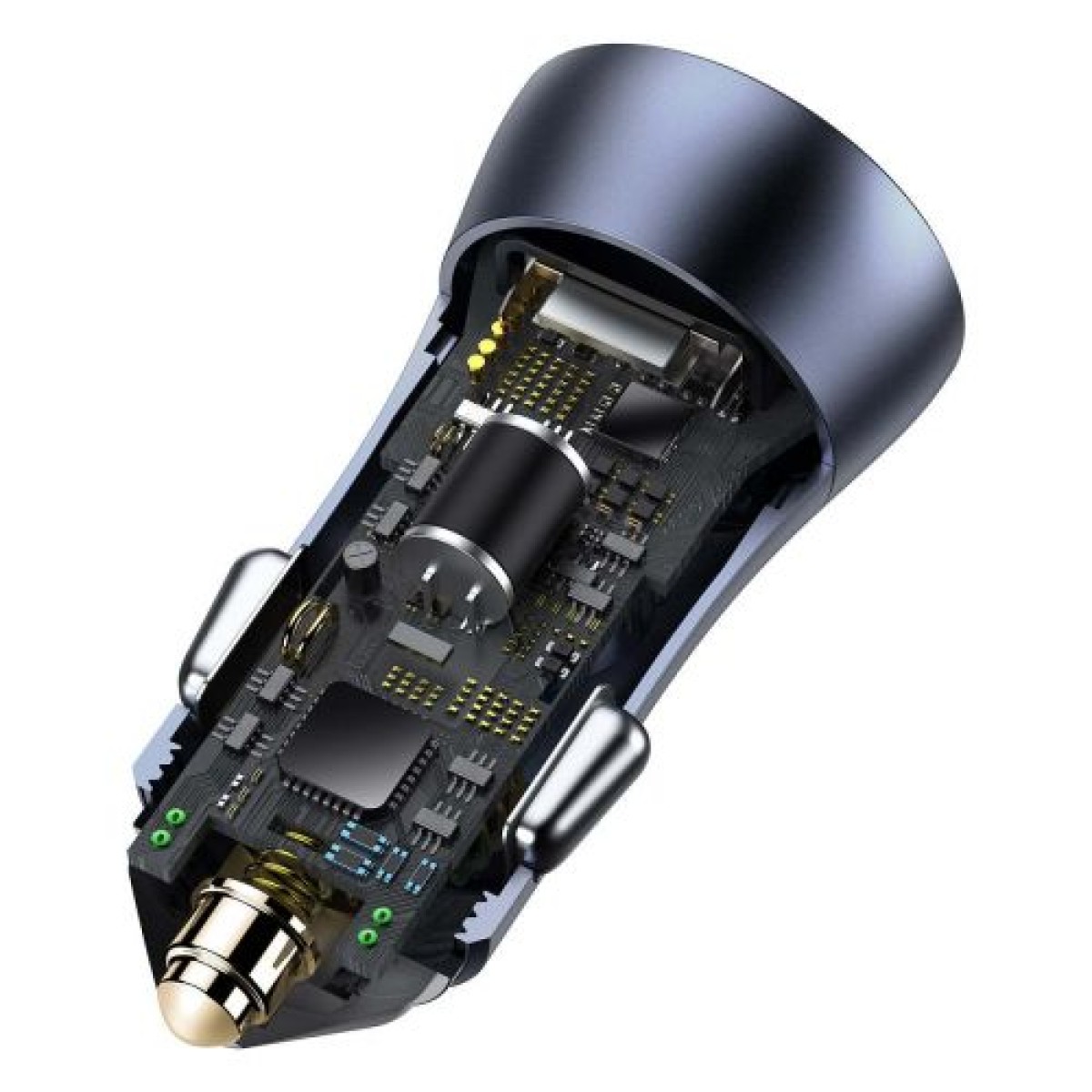 Baseus Car Charger Golden Contactor Pro Dual Quick Charger U+C, PD 3.0, QC 4+, SCP FCP AFC (με καλώδιο USB - Type C 1m) Γκρι (TZCCJD-0G)