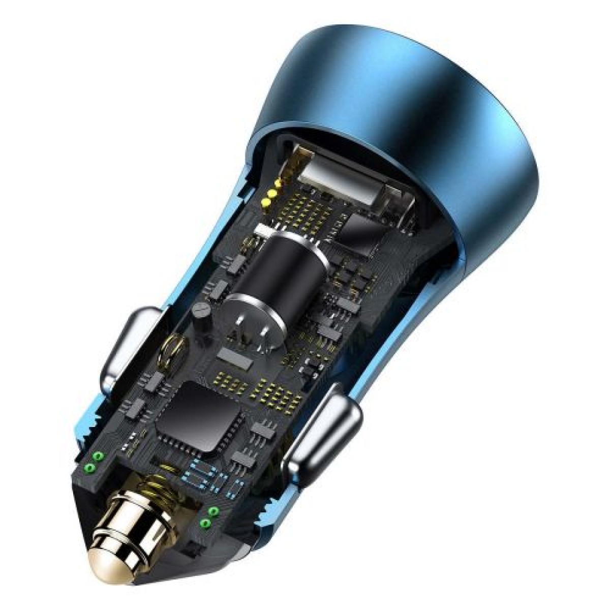 Baseus Car Charger Golden Contactor Pro Dual Quick Charger U+C, PD 3.0, QC 4+, SCP FCP AFC (με Type-C - Lightning 1m Blue) 40W μπλε (TZCCJD-03)