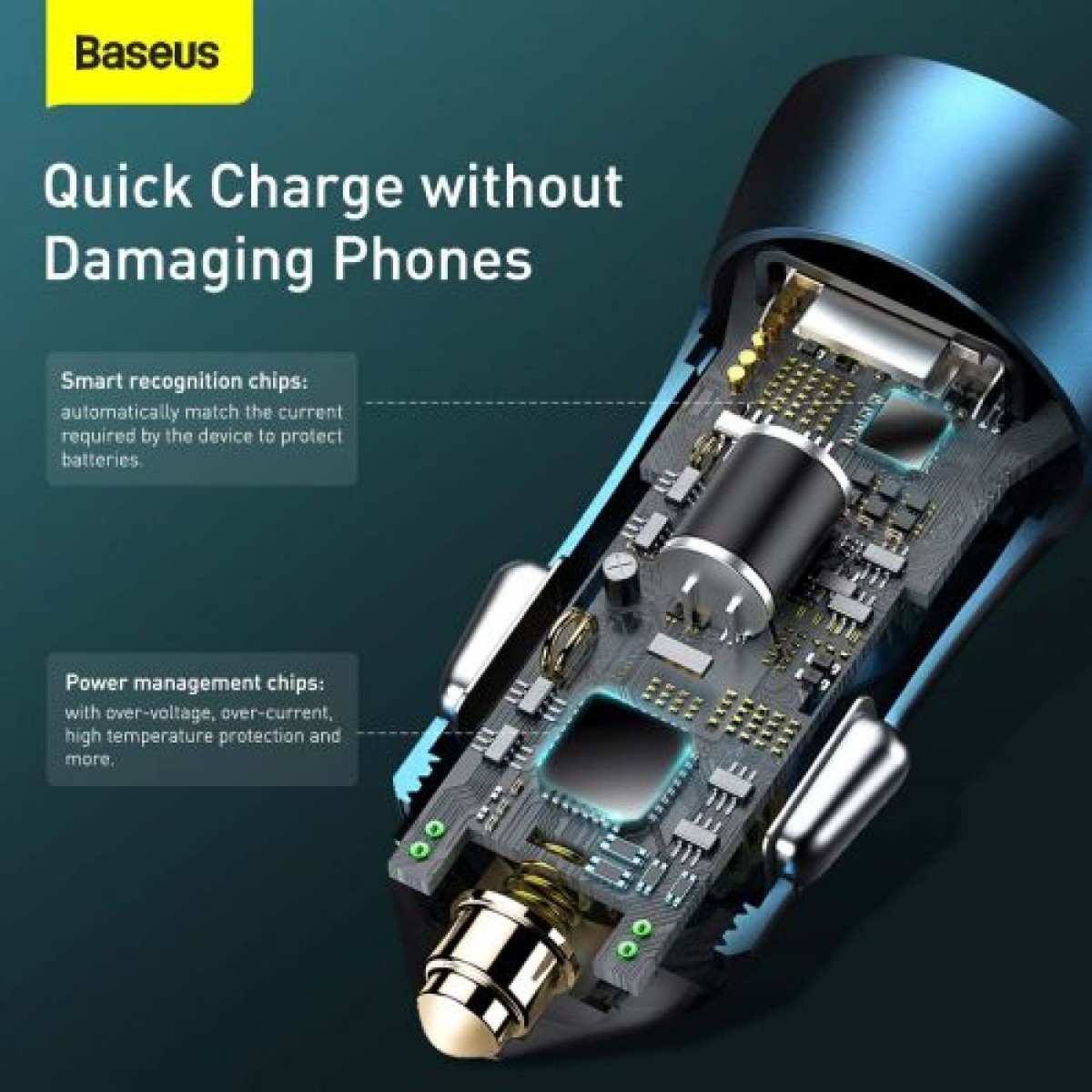 Baseus Car Charger Golden Contactor Pro Dual Quick Charger U+C, PD 3.0, QC 4+, SCP FCP AFC (με Type-C - Lightning 1m Blue) 40W μπλε (TZCCJD-03)
