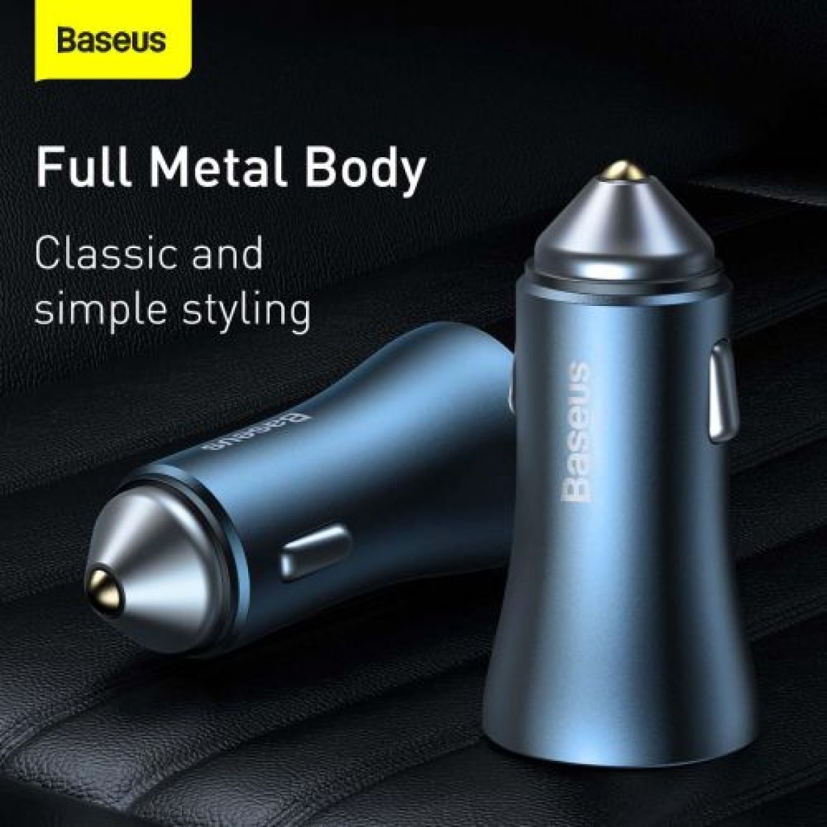 Baseus Car Charger Golden Contactor Pro Dual Quick Charger U+C, PD 3.0, QC 4+, SCP FCP AFC (με Type-C - Lightning 1m Blue) 40W μπλε (TZCCJD-03)