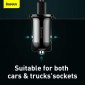 Baseus Car Charger Grain Pro Dual USB 4.8A Μαύρο (CCALLP-01)