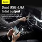 Baseus Car Charger Grain Pro Dual USB 4.8A Μαύρο (CCALLP-01)