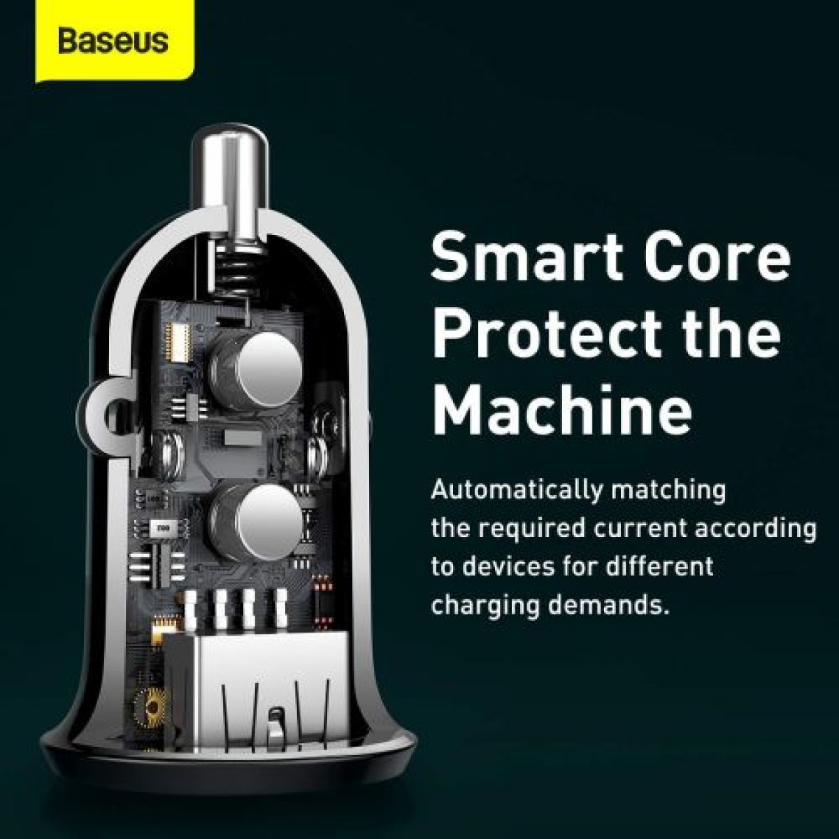 Baseus Car Charger Grain Pro Dual USB 4.8A Μαύρο (CCALLP-01)