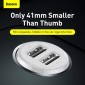 Baseus Car Charger Grain Pro Dual USB 4.8A Λευκό (CCALLP-02)