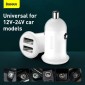 Baseus Car Charger Grain Pro Dual USB 4.8A Λευκό (CCALLP-02)