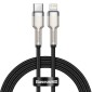 Baseus Type-C - Μεταλλικό καλώδιο δεδομένων σειράς Lightning Cafule PD 20W 1m Μαύρο (CATLJK-A01)
