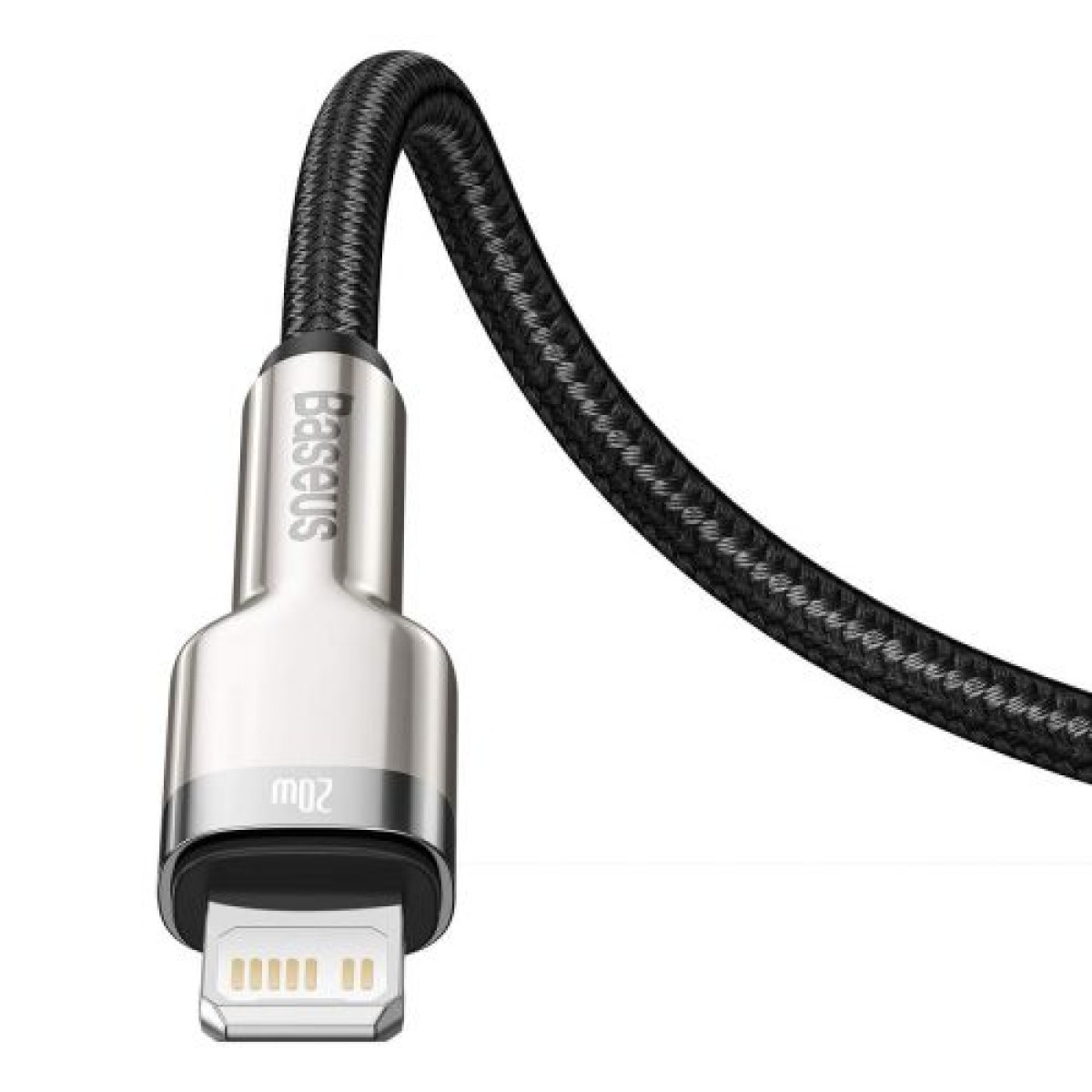 Baseus Type-C - Μεταλλικό καλώδιο δεδομένων σειράς Lightning Cafule PD 20W 1m Μαύρο (CATLJK-A01)
