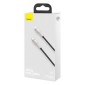 Baseus Type-C - Μεταλλικό καλώδιο δεδομένων σειράς Lightning Cafule PD 20W 1m Μαύρο (CATLJK-A01)