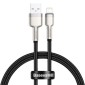 Baseus Lightning Cafule Series Μεταλλικό καλώδιο δεδομένων 2.4A 0.25m Μαύρο