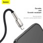 Baseus Lightning Cafule Series Μεταλλικό καλώδιο δεδομένων 2.4A 0.25m Μαύρο