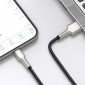 Baseus Lightning Cafule Series Μεταλλικό καλώδιο δεδομένων 2.4A 0.25m Μαύρο
