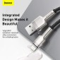 Baseus Lightning Cafule Series Μεταλλικό καλώδιο δεδομένων 2.4A 0.25m Μαύρο
