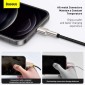 Baseus Lightning Cafule Series Μεταλλικό καλώδιο δεδομένων 2.4A 0.25m Μαύρο