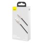 Baseus Lightning Cafule Series Μεταλλικό καλώδιο δεδομένων 2.4A 0.25m Μαύρο