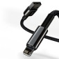 Καλώδιο σειράς Baseus Lightning Tungsten 2.4A, 1m μαύρο (CALWJ-01)