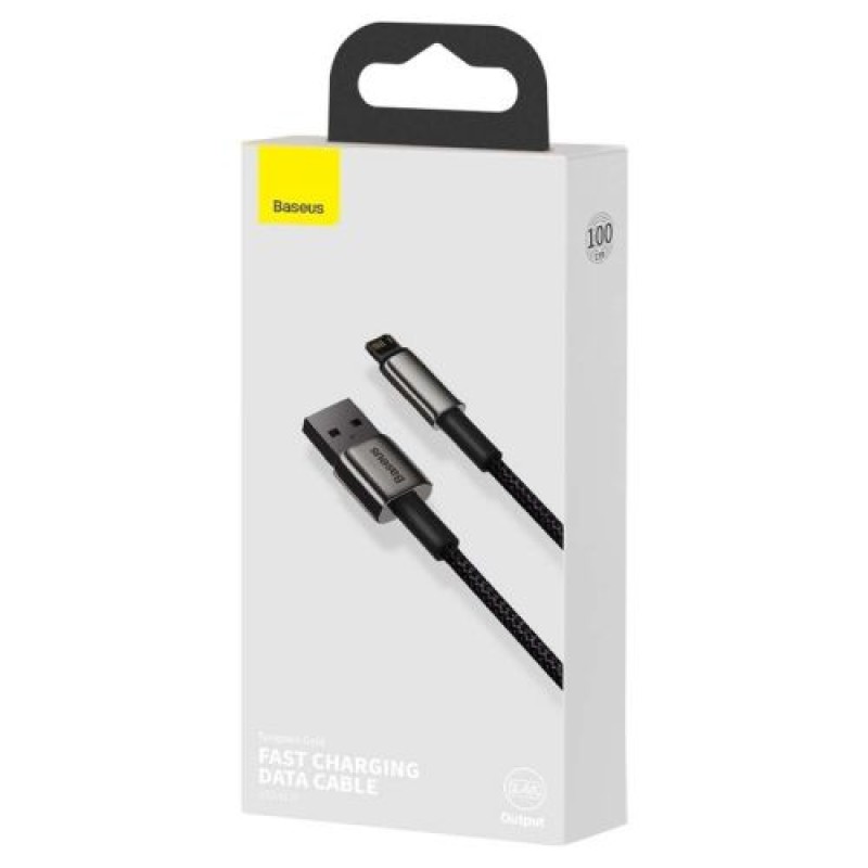 Καλώδιο σειράς Baseus Lightning Tungsten 2.4A, 1m μαύρο (CALWJ-01)