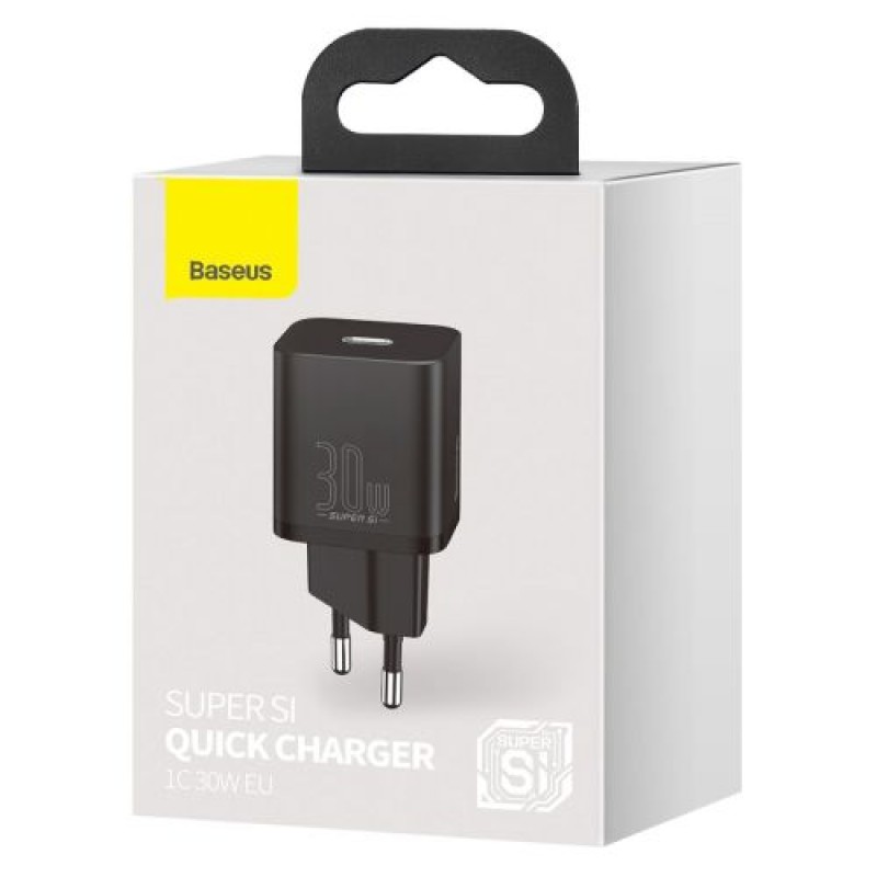 Φορτιστής ταξιδίου Baseus Super Si 1C Quick Charger PD 30W EU Black (CCSUP-J01)