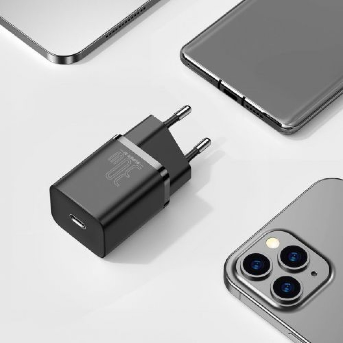 Φορτιστής ταξιδίου Baseus Super Si 1C Quick Charger PD 30W EU Black (CCSUP-J01)