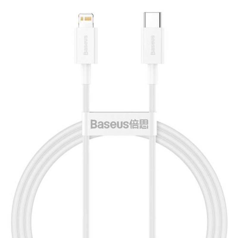 Baseus Type-C - Καλώδιο δεδομένων γρήγορης φόρτισης σειράς Lightning Superior PD 20W 1m Λευκό (CATLYS-A02)