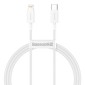 Baseus Type-C - Καλώδιο δεδομένων γρήγορης φόρτισης σειράς Lightning Superior PD 20W 1m Λευκό (CATLYS-A02)
