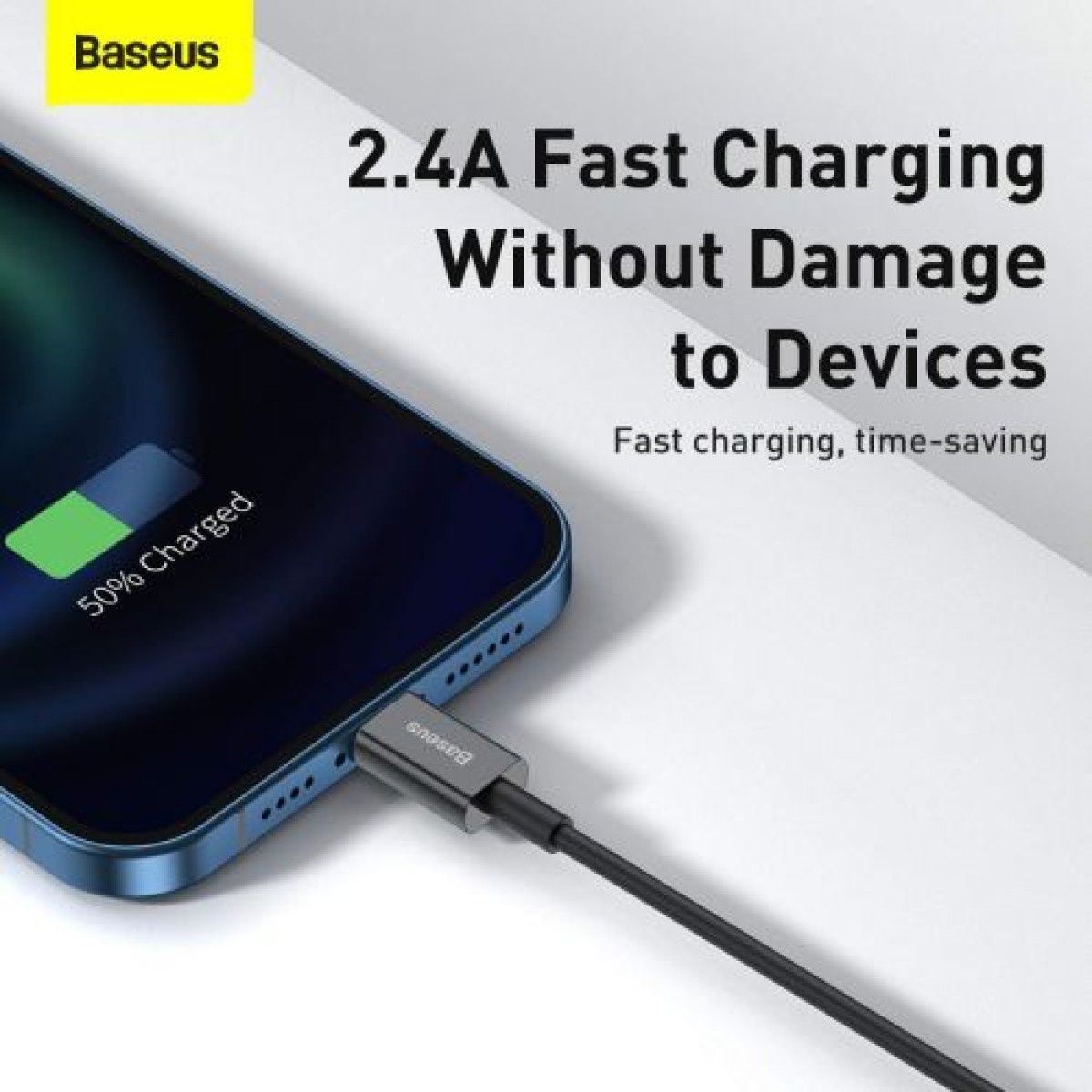 Καλώδιο Baseus Lightning Superior Series, Fast Charging, Data 2.4A, 1m Μαύρο (CALYS-A01)