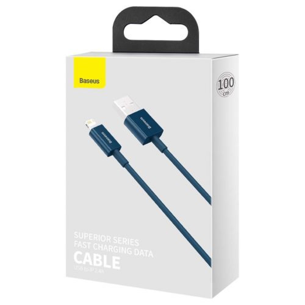 Καλώδιο Baseus Lightning Superior Series, Fast Charging, Data 2.4A, 1m Blue (CALYS-A03)