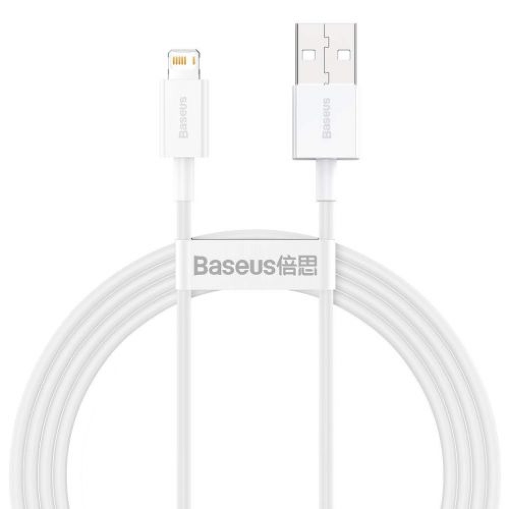 Καλώδιο Baseus Lightning Superior Series, Fast Charging, Data 2.4A, 1,5m White (CALYS-B02)