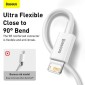 Καλώδιο Baseus Lightning Superior Series, Fast Charging, Data 2.4A, 1,5m White (CALYS-B02)