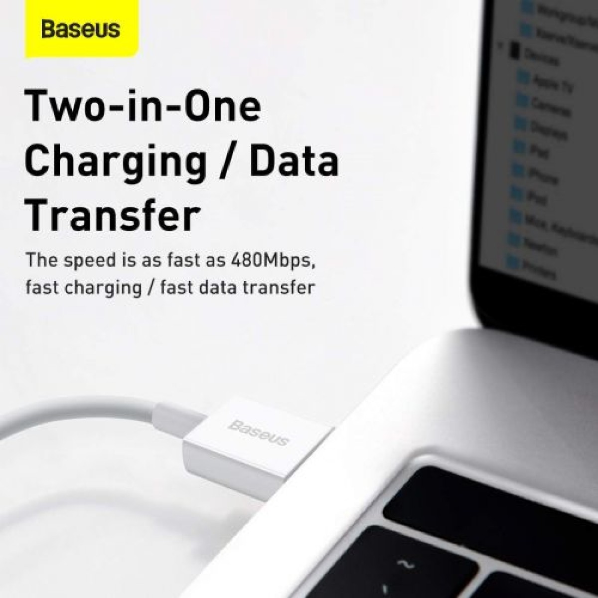 Καλώδιο Baseus Lightning Superior Series, Fast Charging, Data 2.4A, 1,5m White (CALYS-B02)