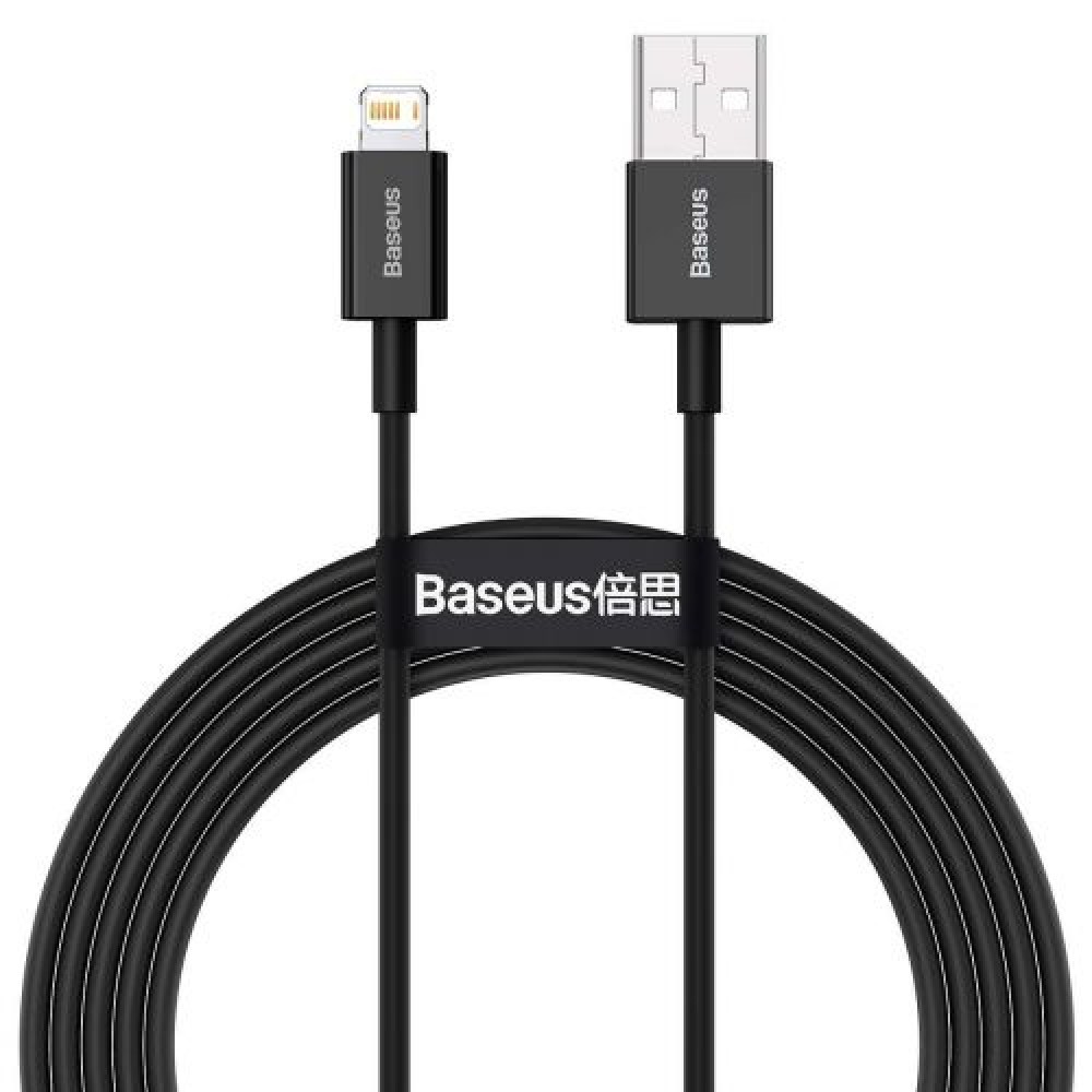 Καλώδιο Baseus Lightning Superior Series, Fast Charging, Data 2.4A, 2m Black (CALYS-C01)