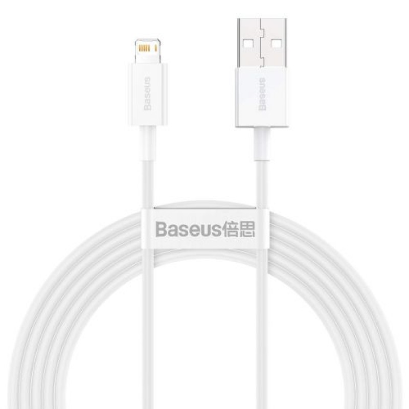 Καλώδιο Baseus Lightning Superior Series, Fast Charging, Data 2.4A, 2m White (CALYS-C02)