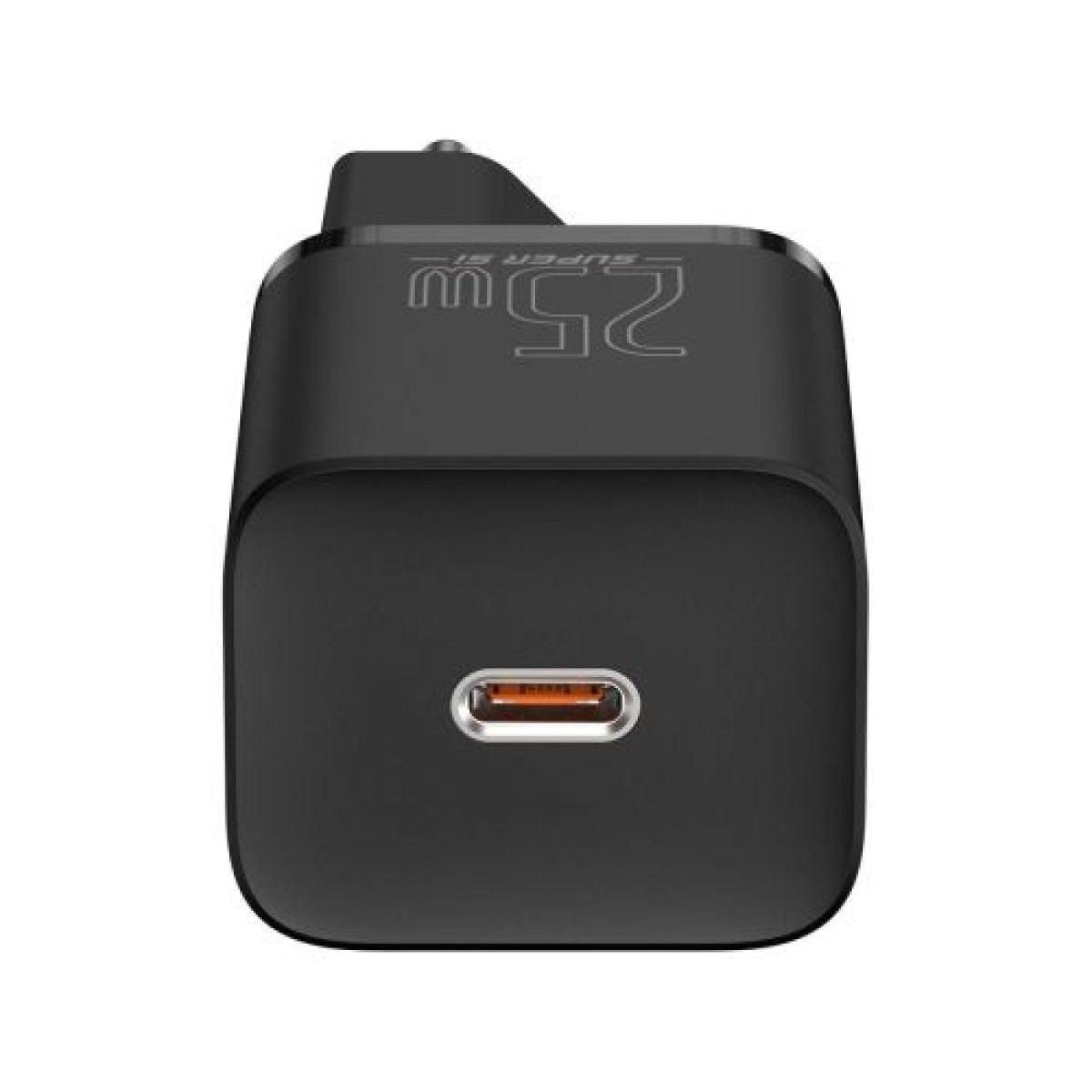 Σετ φορτιστή ταξιδίου Baseus Super Si 1C QC (με Mini μαύρο καλώδιο Type-C έως Type-C 3A 1m) 25W EU Black (TZCCSUP-L01)