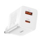Baseus Travel Charger Super Si Pro mini Fast Charger, C+U, PD 3.0, QC 3.0 30W EU White (CCSUPP-E02)