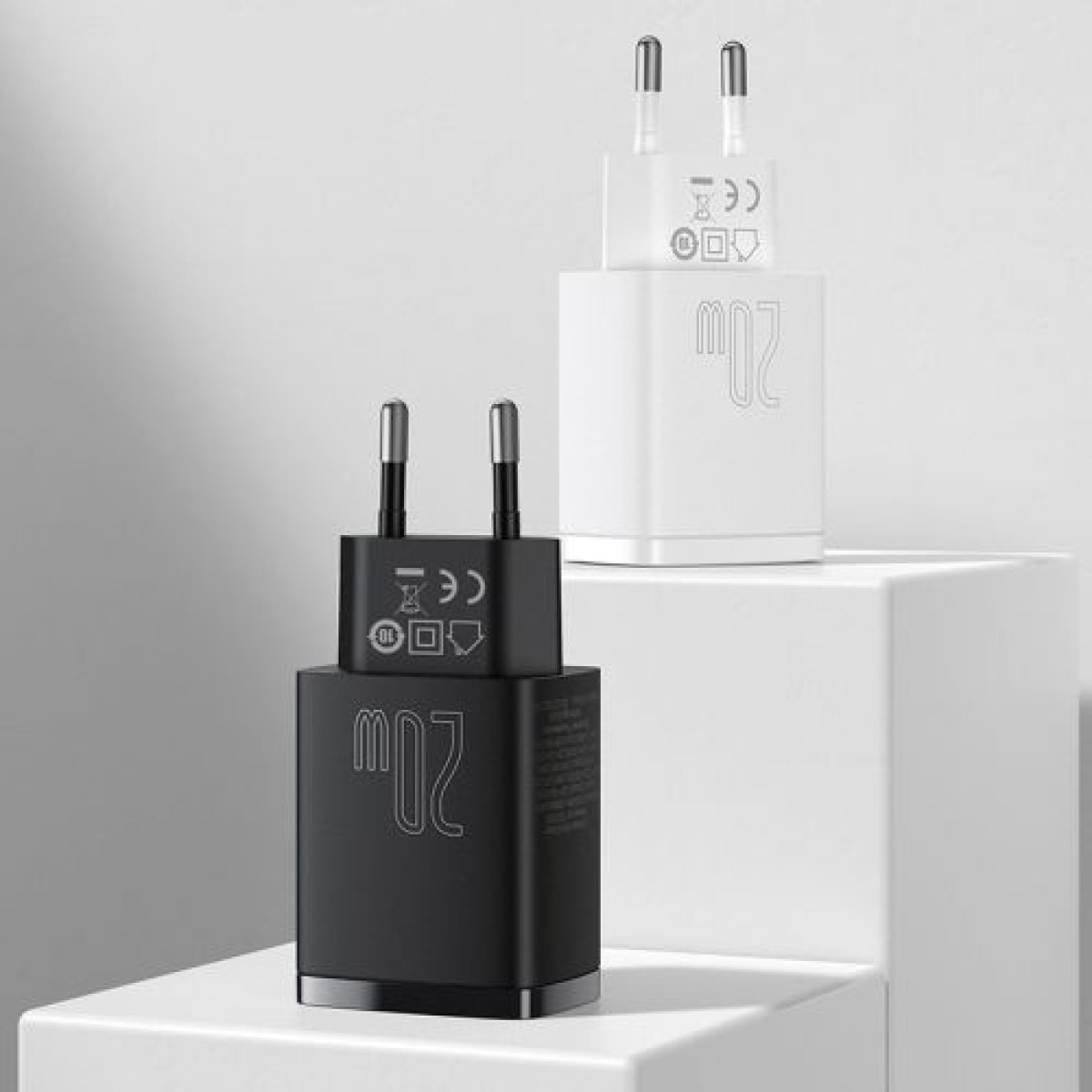 Baseus Travel Charger Compact Quick Charger U+C 20W EU Black (CCXJ-B01)
