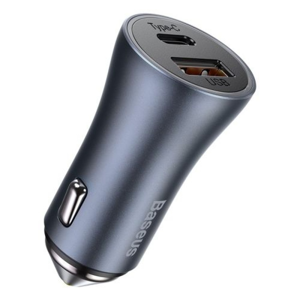 Baseus Car Charger Golden Contactor Pro Dual Quick Charger U+C, PD 3.0, QC 4+, SCP FCP AFC (With Type-C - Lightning 1m Black) 40W Σκούρο Γκρι (TZCCJD-B0G)