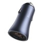 Baseus Car Charger Golden Contactor Pro Dual Quick Charger U+C, PD 3.0, QC 4+, SCP FCP AFC (With Type-C - Lightning 1m Black) 40W Σκούρο Γκρι (TZCCJD-B0G)