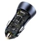 Baseus Car Charger Golden Contactor Pro Dual Quick Charger U+C, PD 3.0, QC 4+, SCP FCP AFC (With Type-C - Lightning 1m Black) 40W Σκούρο Γκρι (TZCCJD-B0G)