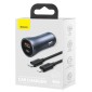 Baseus Car Charger Golden Contactor Pro Dual Quick Charger U+C, PD 3.0, QC 4+, SCP FCP AFC (With Type-C - Lightning 1m Black) 40W Σκούρο Γκρι (TZCCJD-B0G)