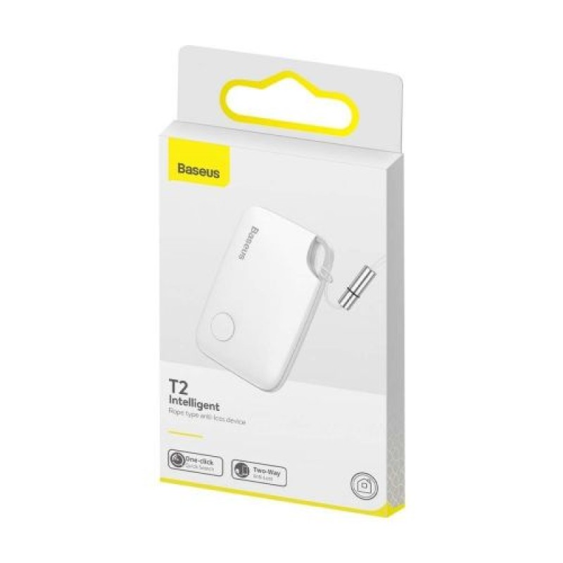 Μίνι ασύρματο κλειδί Baseus Home Intelligent T2 μπρελόκ και άλλος ανιχνευτής αντικειμένων λευκό (ZLFDQT2-02)