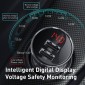 Ψηφιακή οθόνη φορτιστή αυτοκινήτου Baseus Διπλή USB 4.8A 24W γκρι (CCBX-0G)