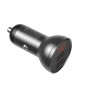 Baseus Charger Car Digital Display 2xUSB with 3-in-1 Cable 1,2m, 24W 4,8A, Black/Gray (TZCCBX-0G)